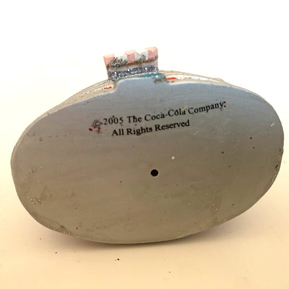 4 Coca-Cola Glitter Ornaments Diner Coke Can Bottle Cap Polar Bear Christmas Vtg - Picture 10 of 13